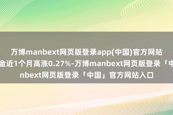 万博manbext网页版登录app(中国)官方网站历史数据显现该基金近1个月高涨0.27%-万博manbext网页版登录「中国」官方网站入口
