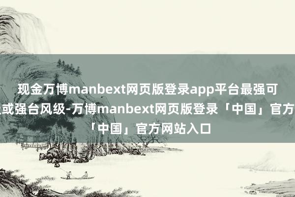 现金万博manbext网页版登录app平台最强可达台风级或强台风级-万博manbext网页版登录「中国」官方网站入口