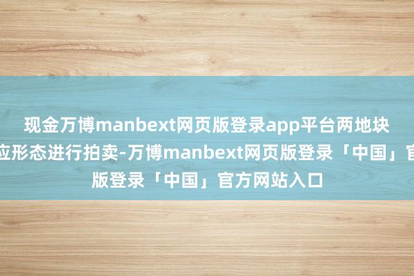 现金万博manbext网页版登录app平台两地块聘用组合供应形态进行拍卖-万博manbext网页版登录「中国」官方网站入口